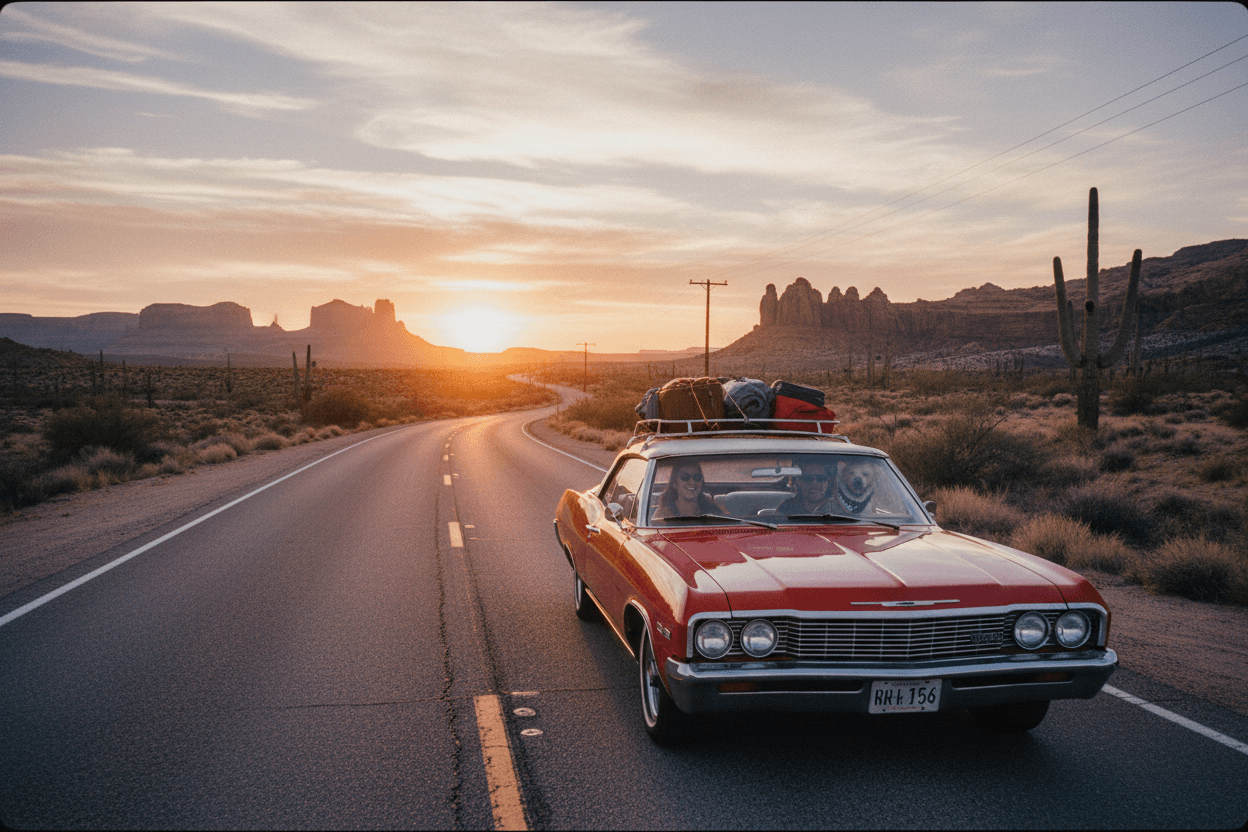 Top road trip destinations in the western USA